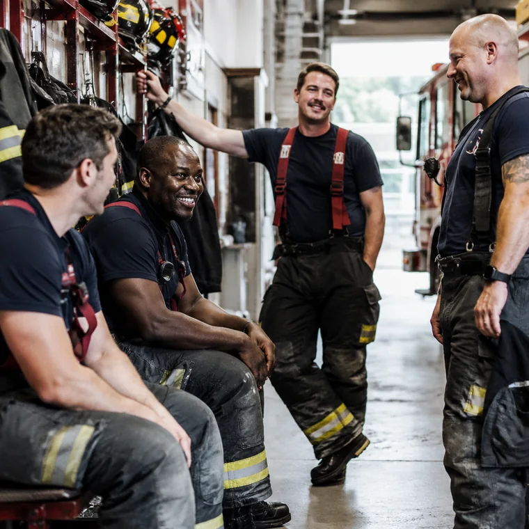 A firehouse crew