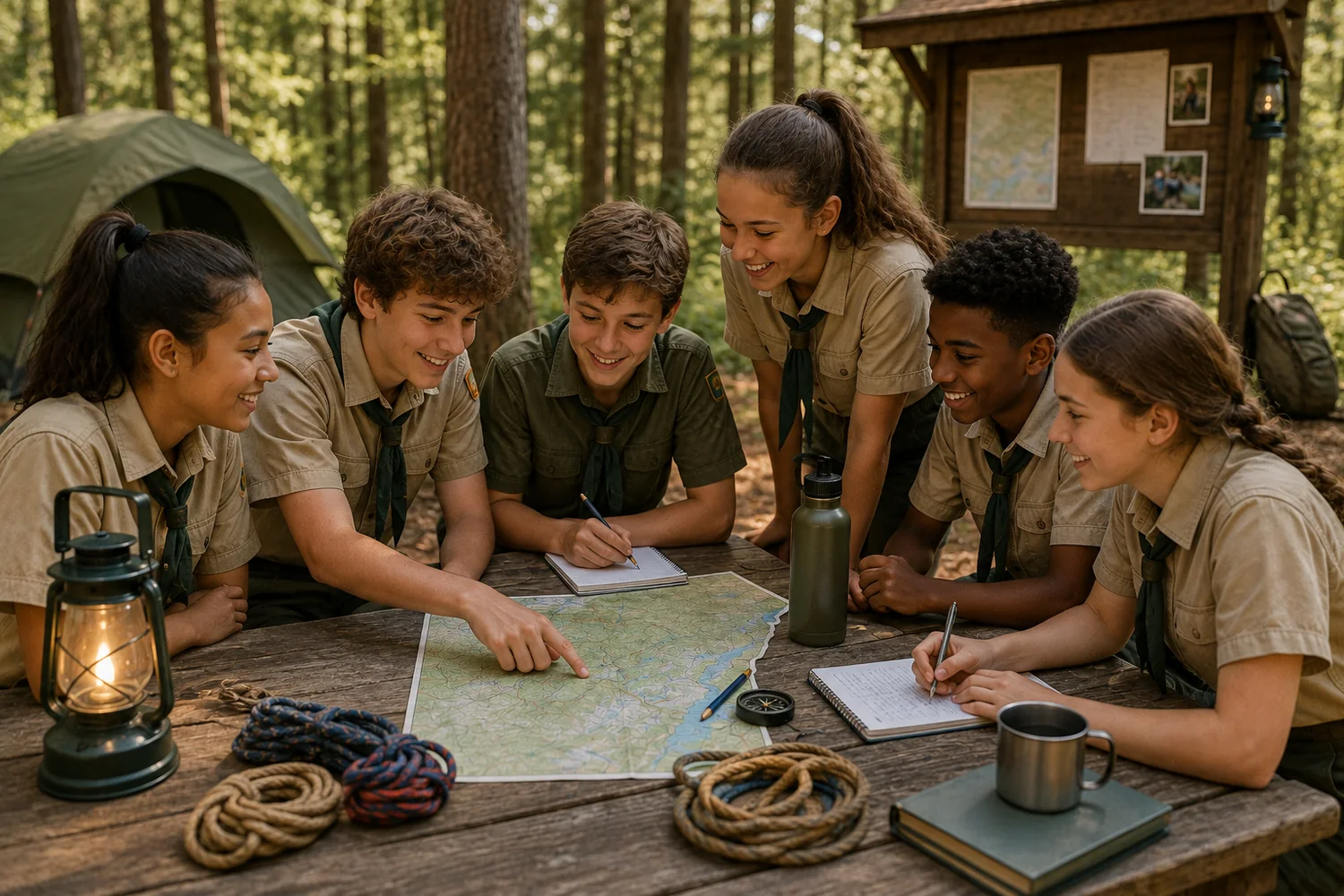 A scout troop room